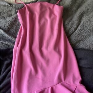 Pink ruffled boutique dress, S